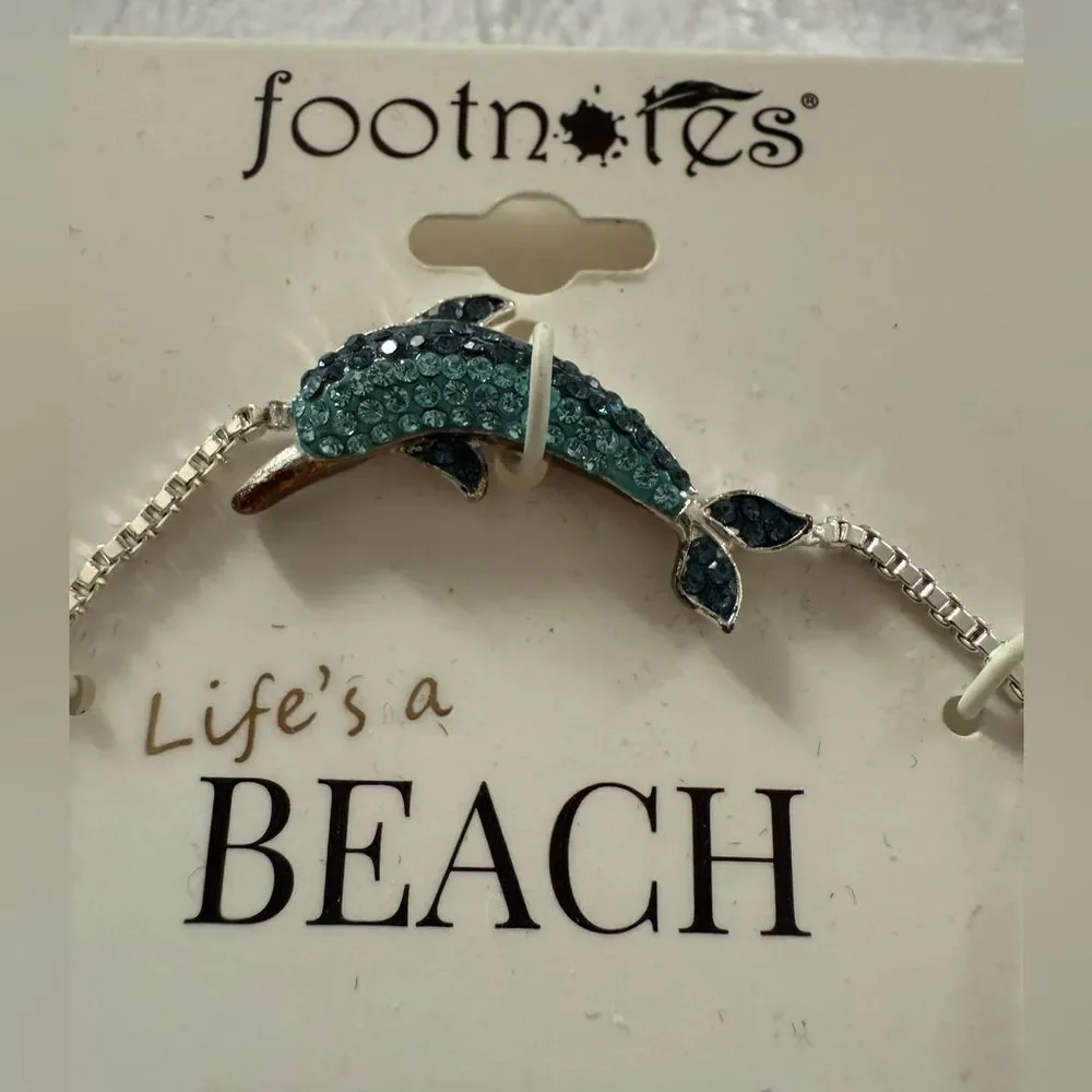 Footnotes Dolphin Rhinestone Bracelet - Picture 2 of 3